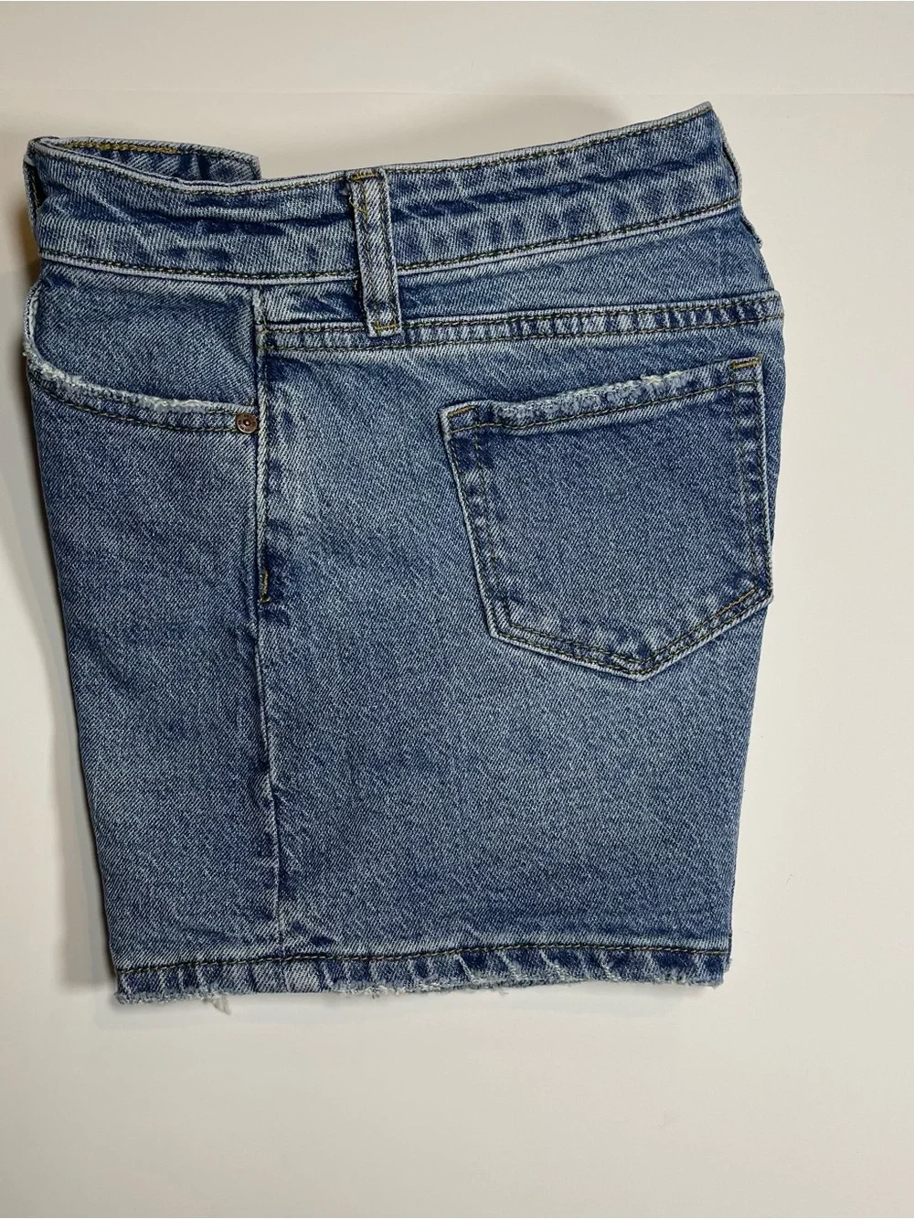 RSQ Mid Length Light Blue Denim Jean Shorts